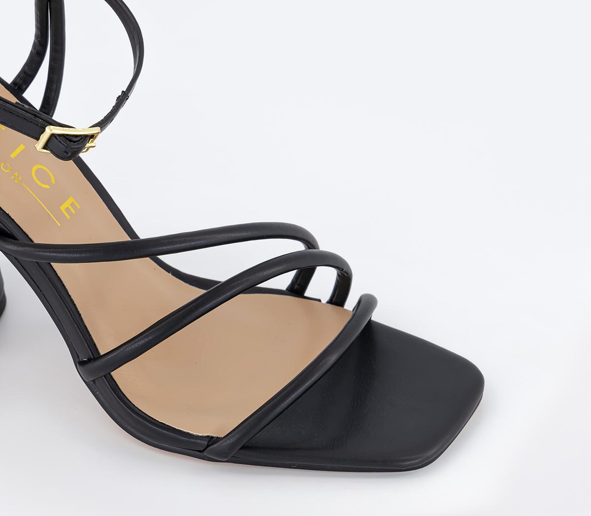 OFFICEHigh Rise Heel SandalsBlack