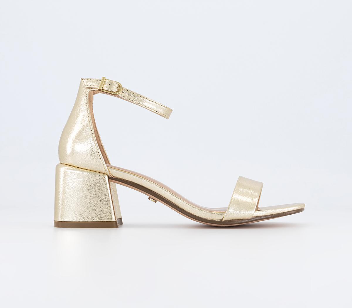 My Way Two Part Sandals Gold