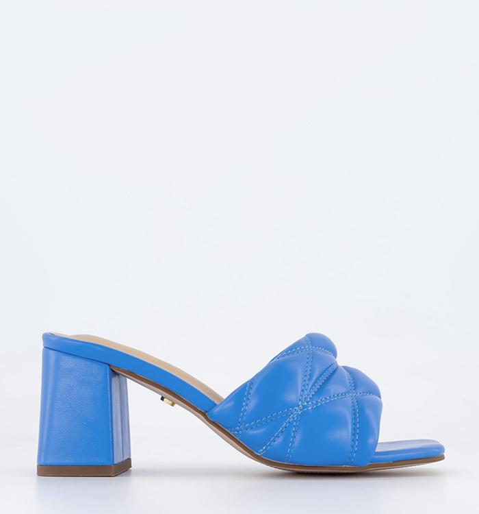 OFFICE Magnum Quilted Mules Blue