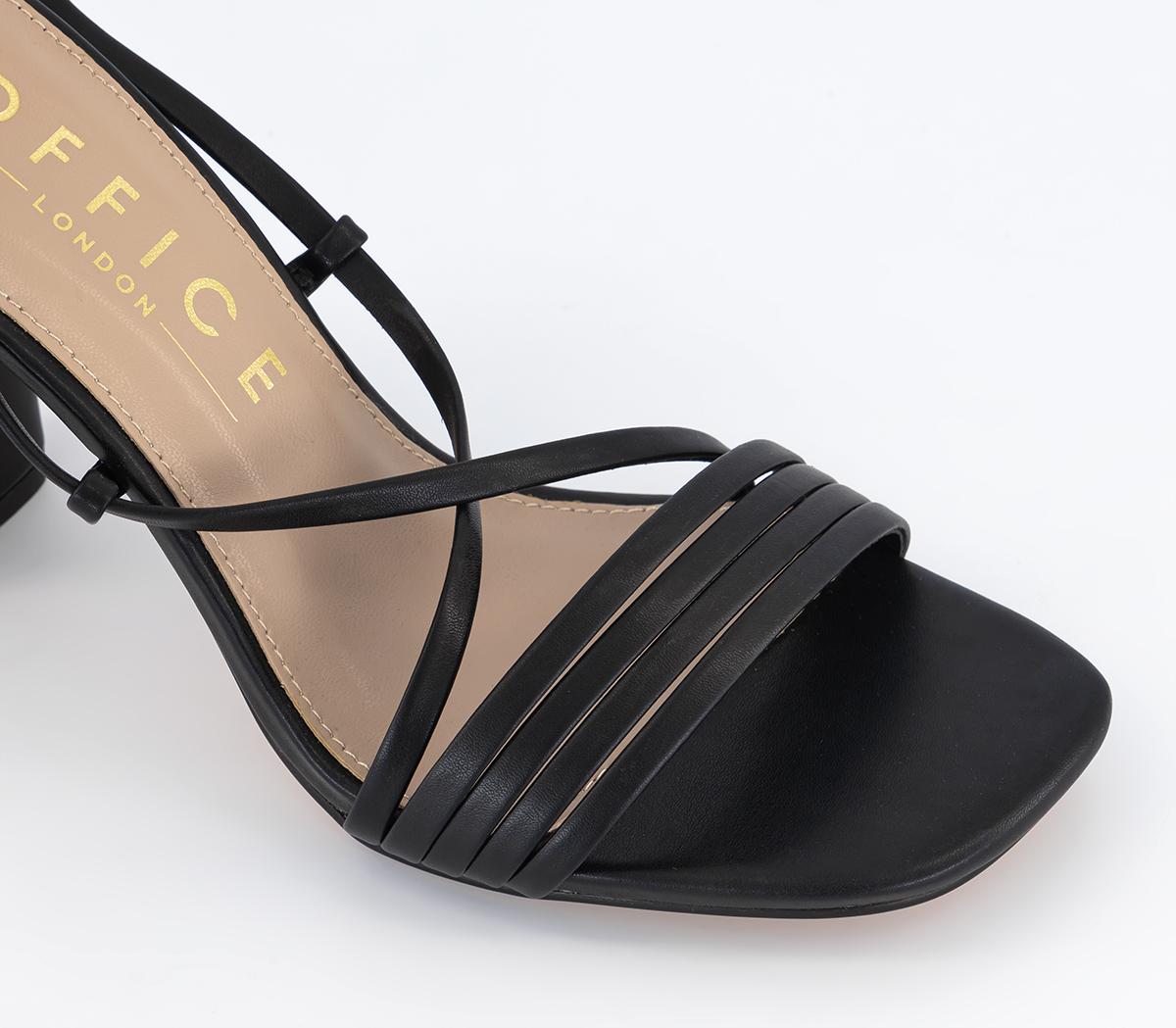 OFFICE Heritage Multistrap Block Heel Sandals OFFICE Heritage Multistrap Block Heel Sandals Black
