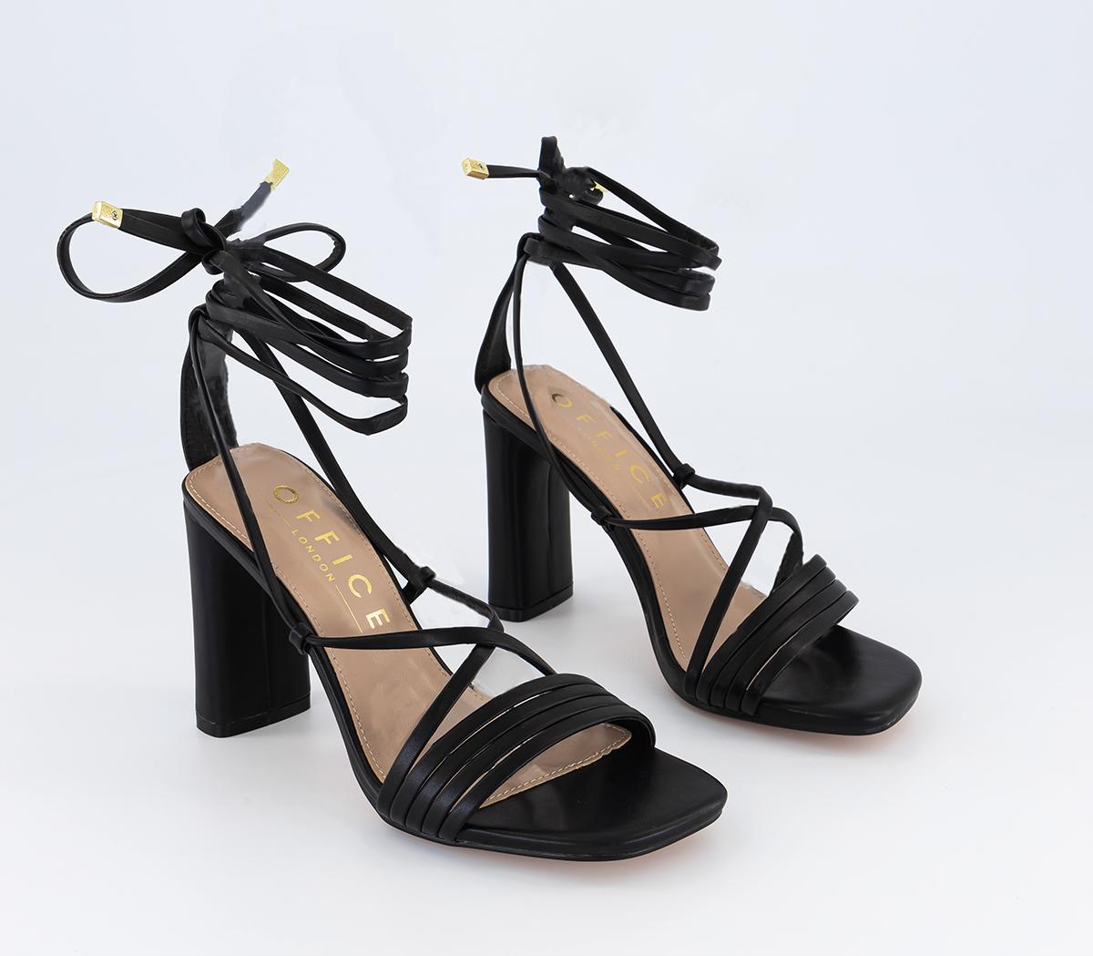 OFFICE Heritage Multistrap Block Heel Sandals OFFICE Heritage Multistrap Block Heel Sandals Black