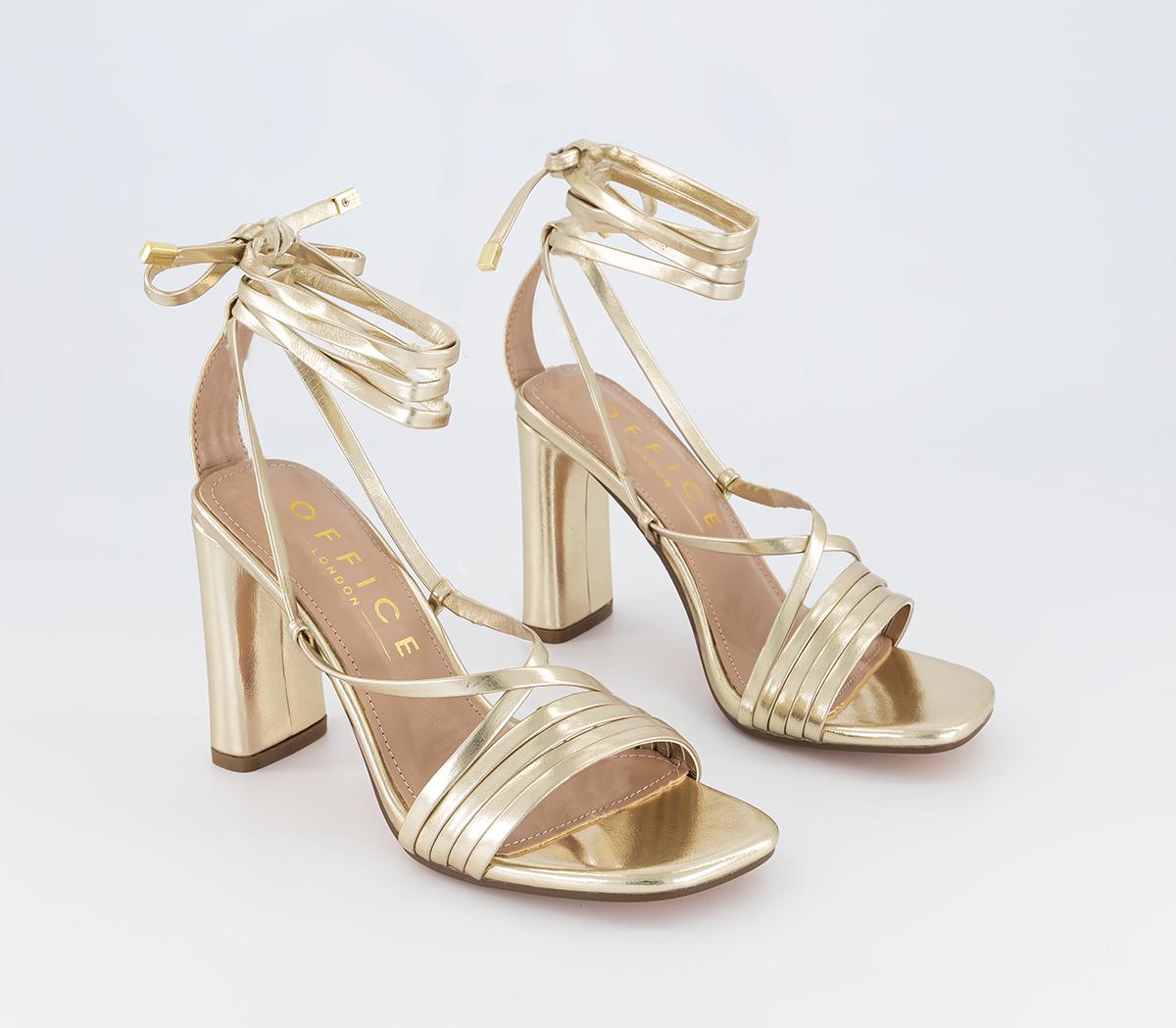 OFFICEHeritage Multistrap Block Heel SandalsGold