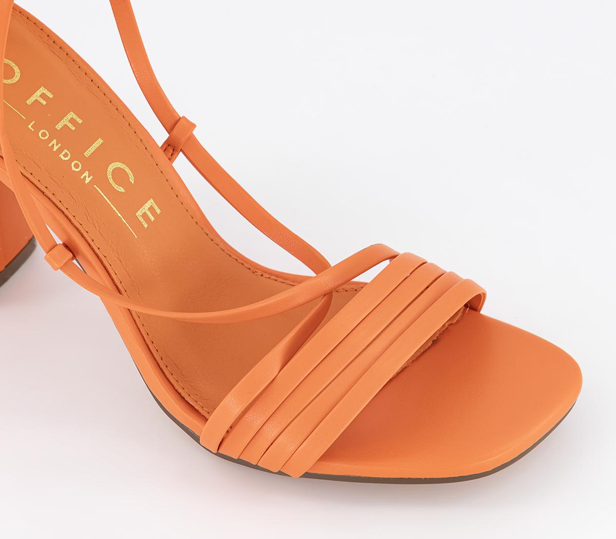 OFFICE Heritage Multistrap Block Heel Sandals OFFICE Heritage Multistrap Block Heel Sandals Orange