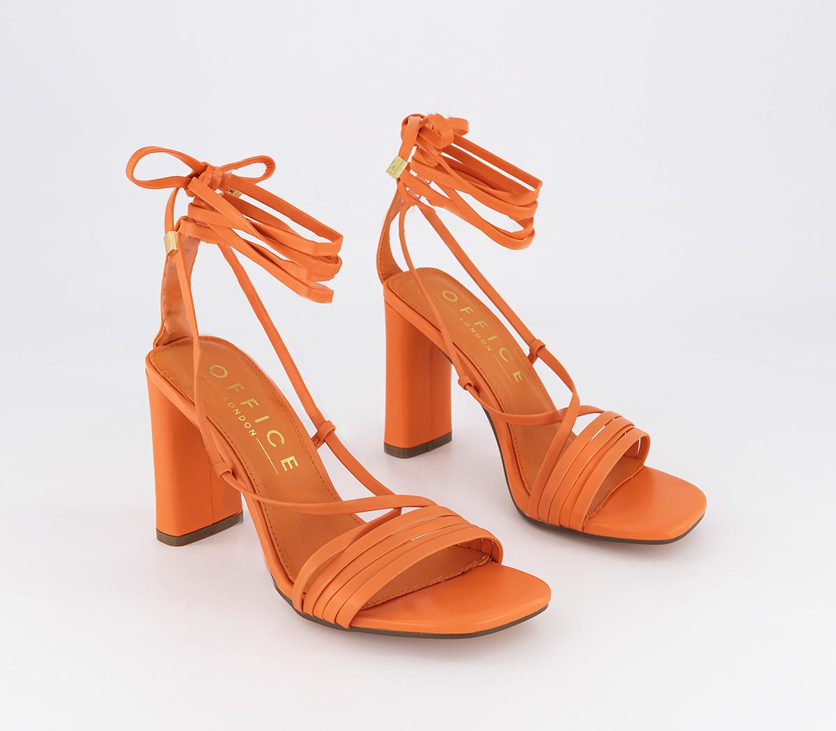 OFFICE Heritage Multistrap Block Heel Sandals OFFICE Heritage Multistrap Block Heel Sandals Orange