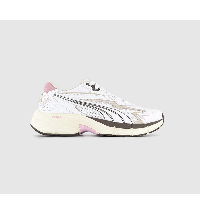Puma Teveris Nitro Thrifted Trainers White Pearl Pink