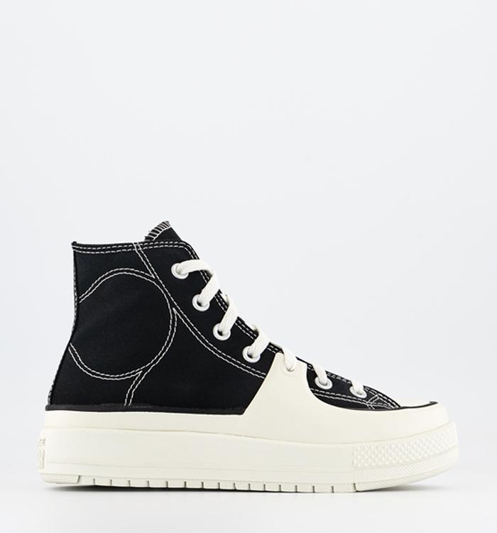 Converse Chuck Taylor All Star Construct Trainers Black Vintage White Egret
