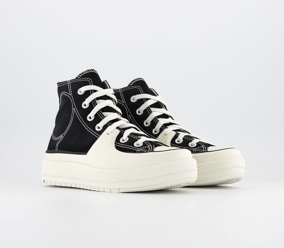 Converse Chuck Taylor All Star Construct Trainers Black Vintage White Egret, 3
