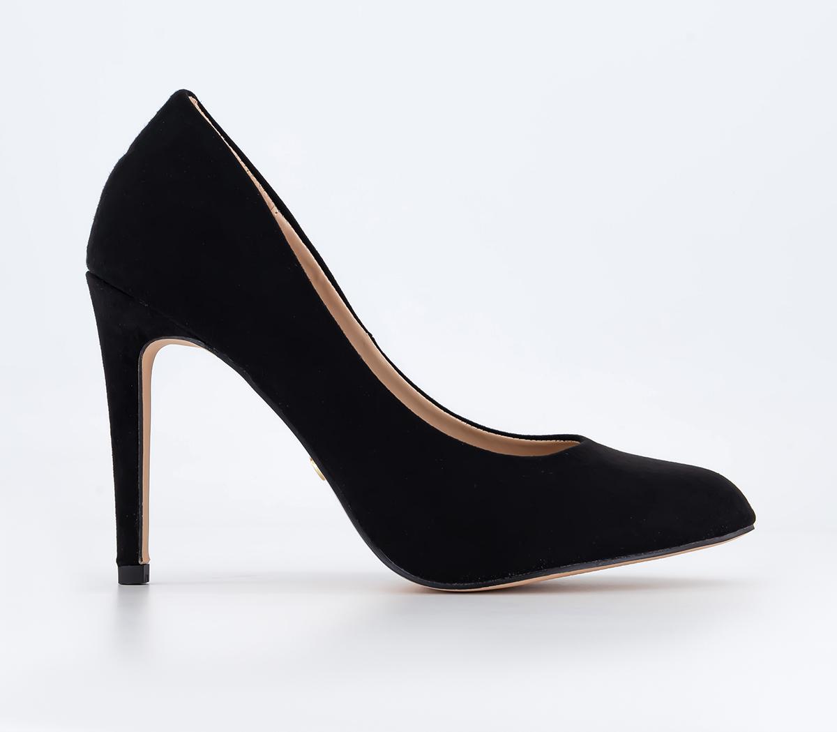 Γόβες μαύρες suede με στρογγυλή μύτη | XP Leaders Fashion Shoes