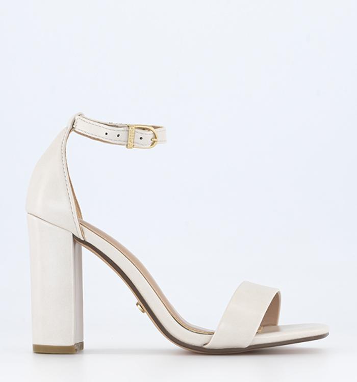 OFFICE Heart Land Two Part Sandals White