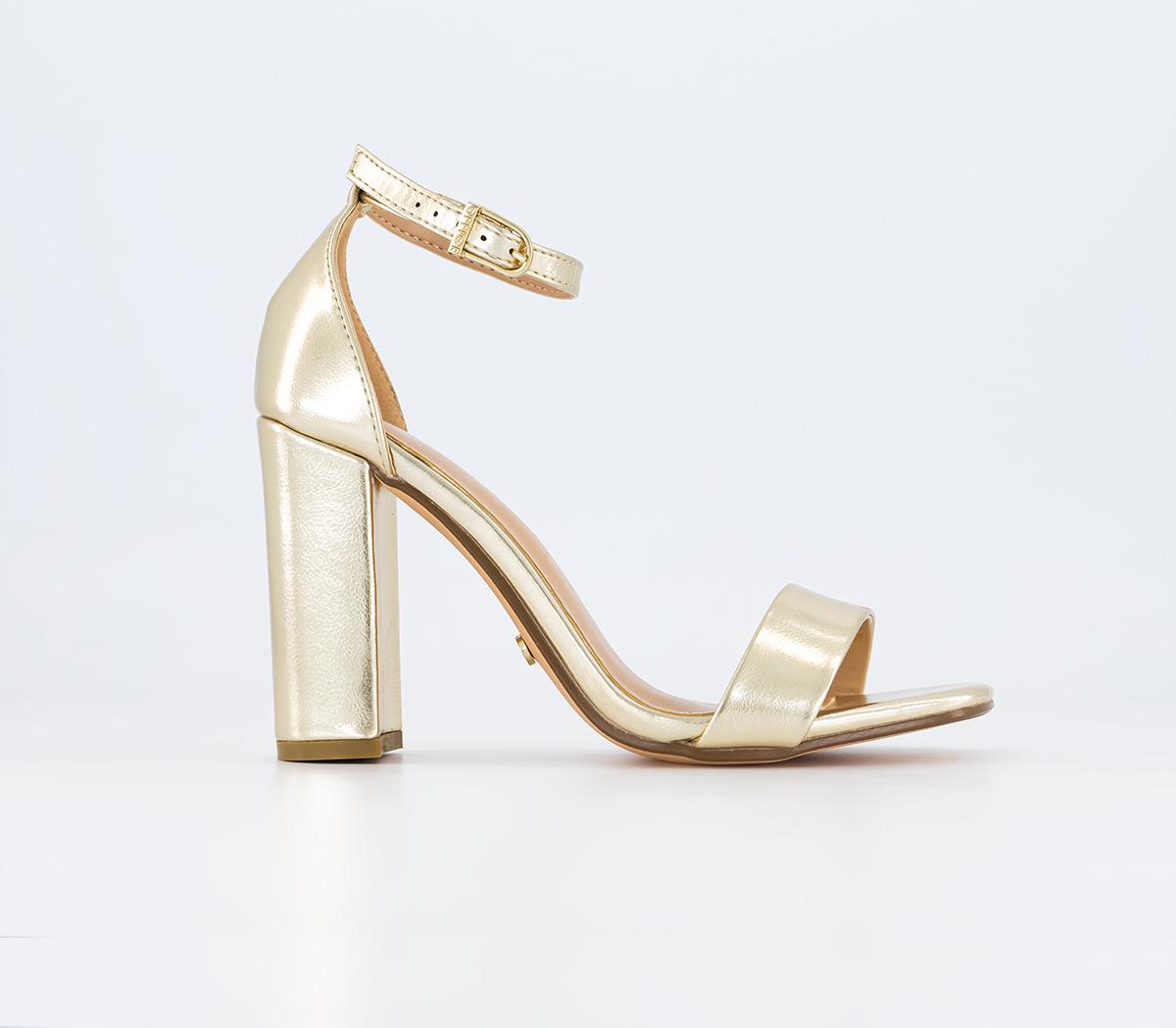 Office gold 2024 sandals heels