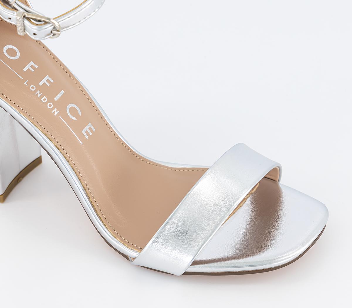 OFFICEHeart Land Two Part Sandals OFFICEHeart Land Two Part SandalsSilver