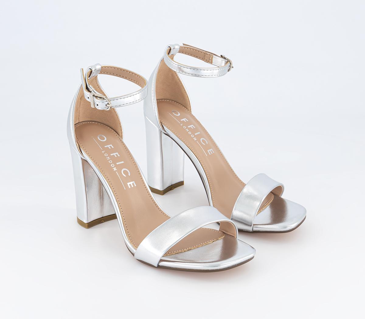 OFFICEHeart Land Two Part Sandals OFFICEHeart Land Two Part SandalsSilver