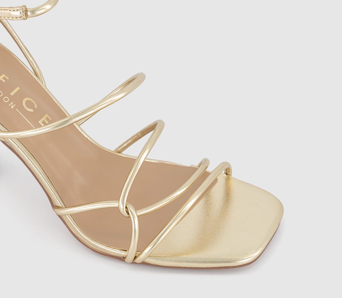 OFFICEMillion Dollar Strappy SandalsGold