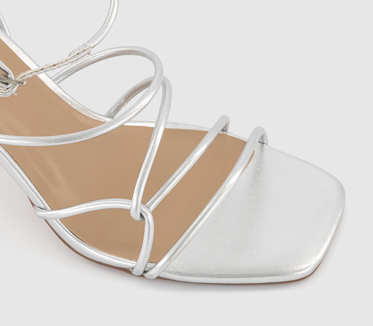 OFFICEMillion Dollar Strappy SandalsSilver