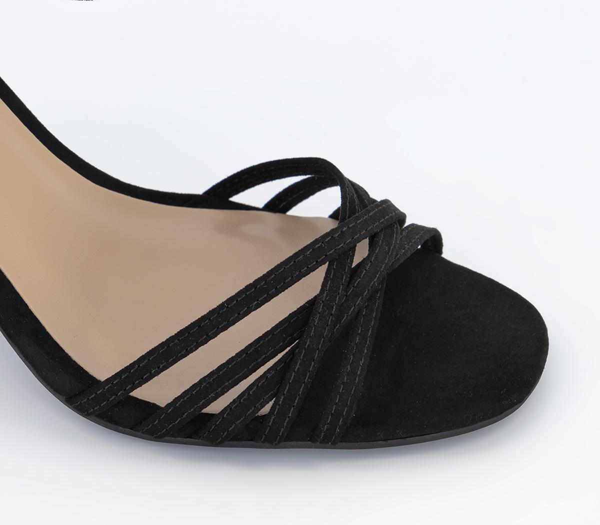 OFFICE Moon Strappy Two Part Heels OFFICE Moon Strappy Two Part Heels Black