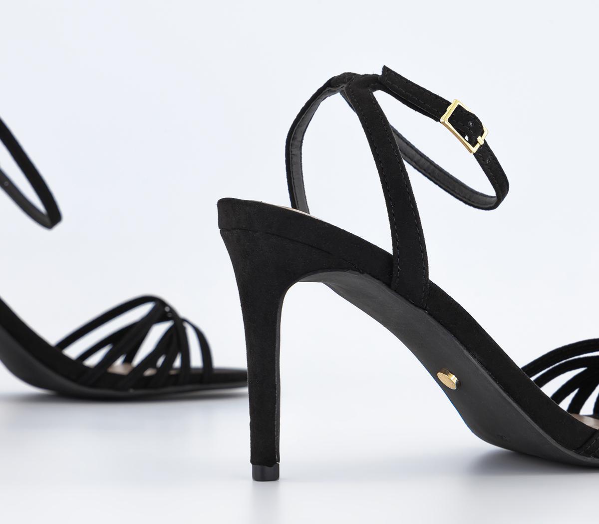 OFFICE Moon Strappy Two Part Heels OFFICE Moon Strappy Two Part Heels Black