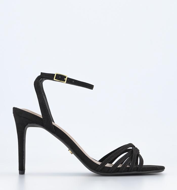 OFFICE Moon Strappy Two Part Heels Black
