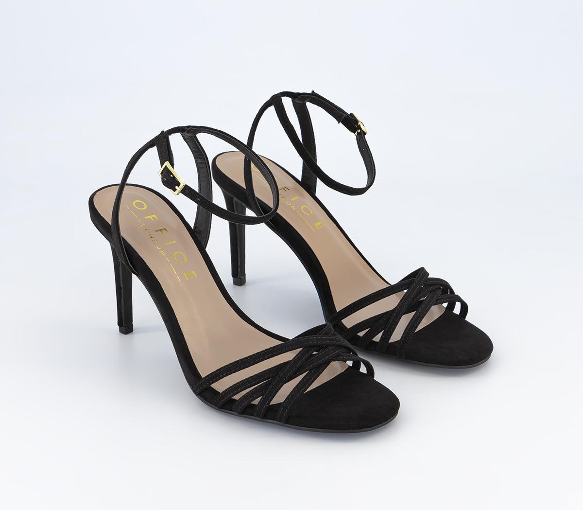 OFFICE Moon Strappy Two Part Heels OFFICE Moon Strappy Two Part Heels Black