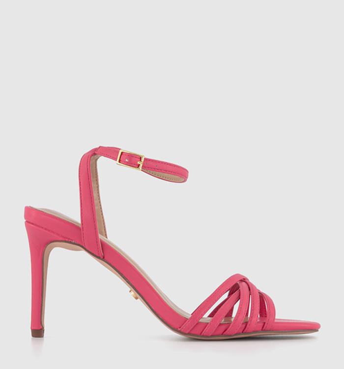 OFFICE Moon Strappy 2 Part Heels Pink