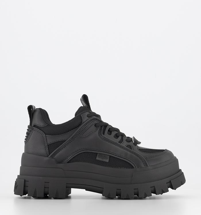 chunky black trainer boots