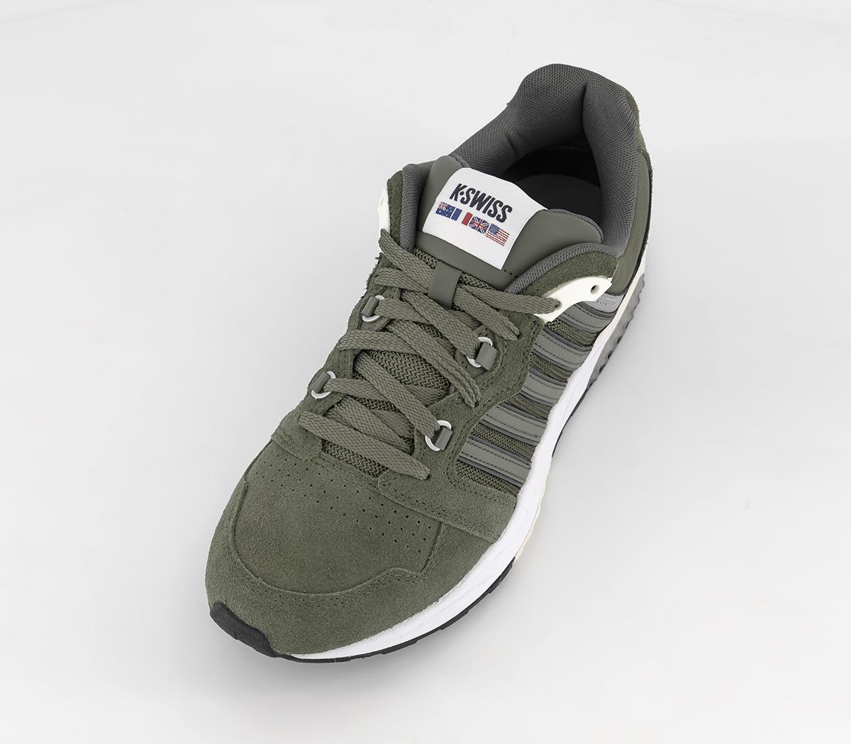 KSwiss Si18 Rannell Sde Trainers Deep Lichen Gun Metal White Men's