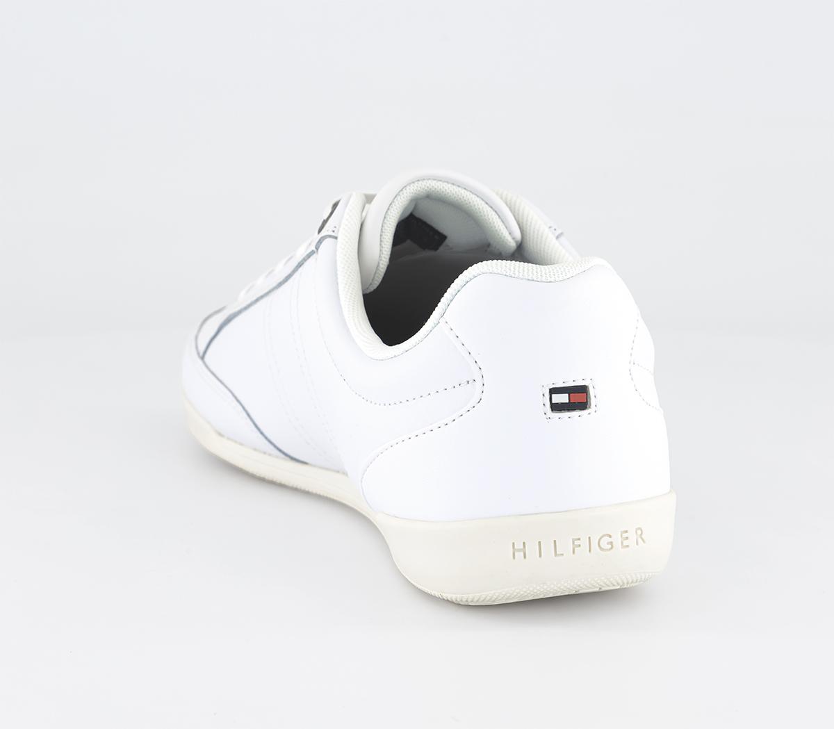 Tommy Hilfiger Classic Lo Cupsole Leather Trainers White Navy Red ...
