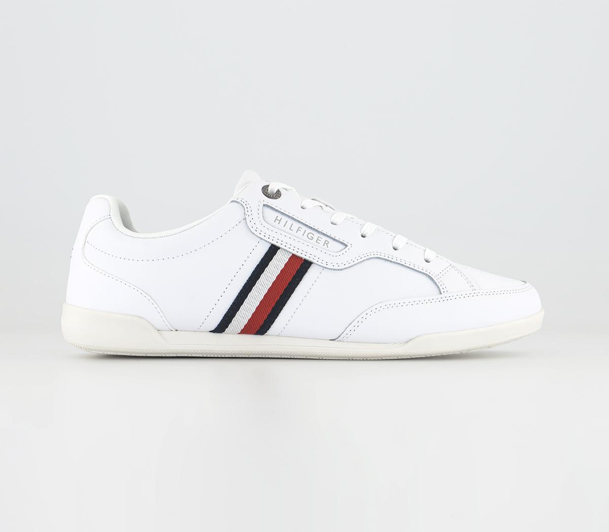 Classic Lo Cupsole Leather Trainers White Navy Red Stripe