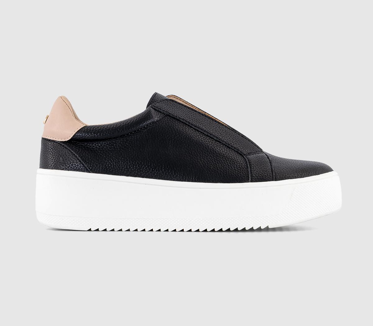 Black best sale laceless trainers