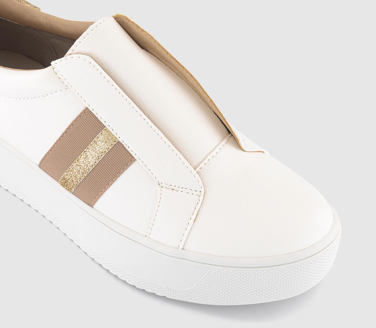OFFICEFor Keeps Slip On TrainersWhite Glitter Mix