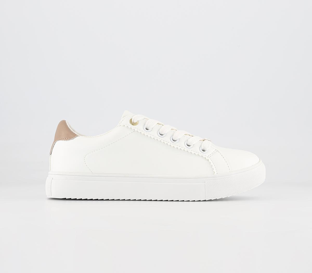 Force Lace Up Cup Sole Trainers White