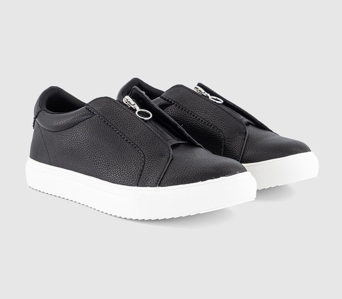 OFFICEFranchise Zip Front TrainersBlack Silver Mix