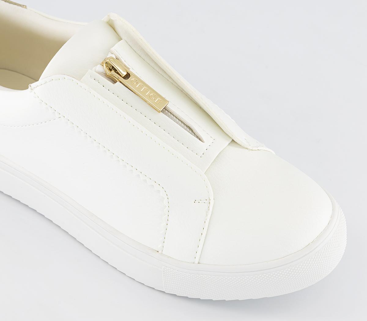 OFFICEFranchise Zip Front TrainersWhite