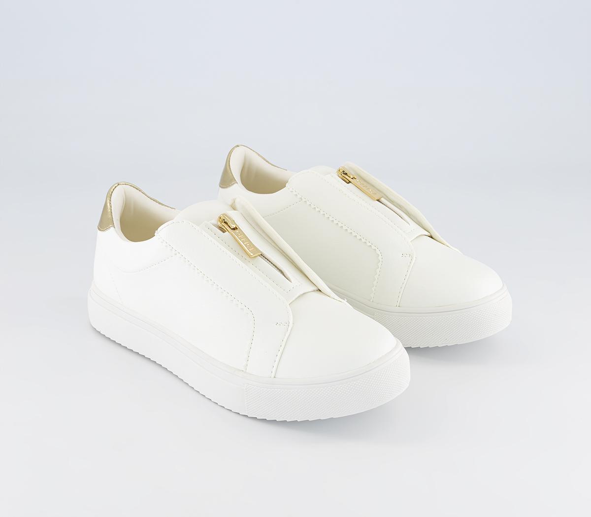 OFFICE Womens Franchise Zip Front Trainers White, 3