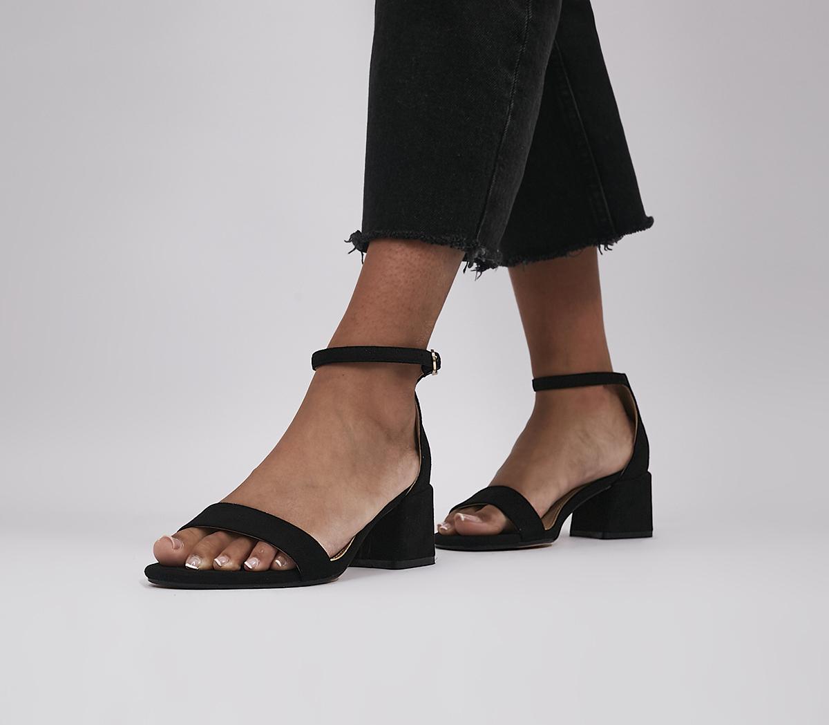 Wide Fit My Way Two Part Sandals Black