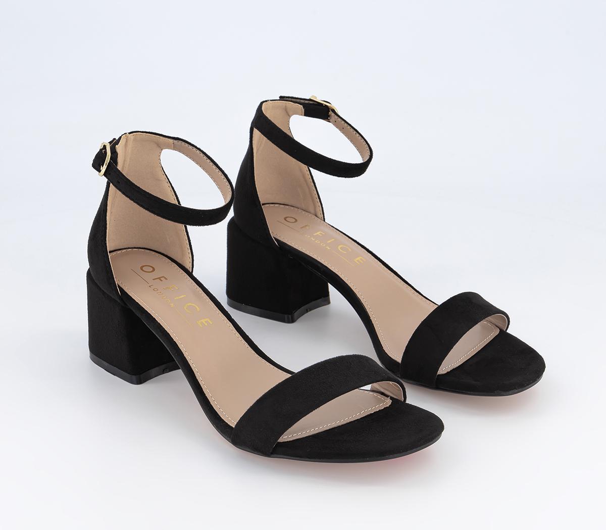 OFFICE Wide Fit My Way Two Part Sandals Black - Mid Heels