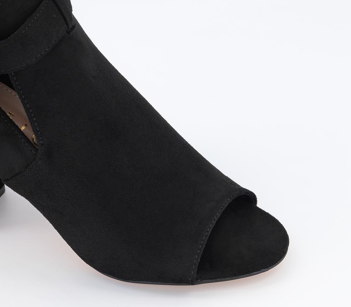 Block Heel Low Heel Open Toe Booties Boot Sandals Adams Booties