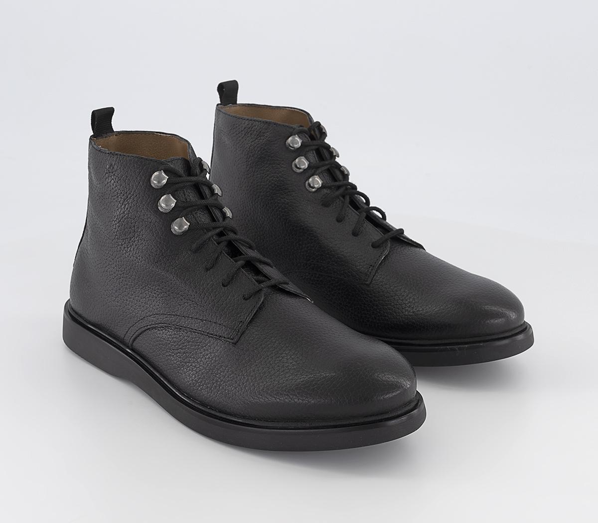 Hudson London Battle Boots Black Men’s Boots
