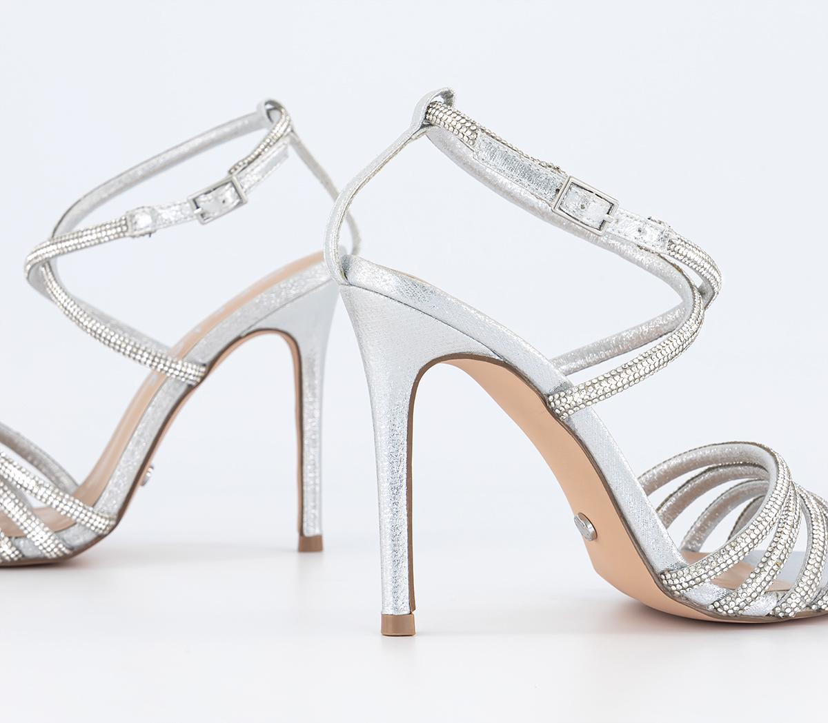 OFFICEHero Embellished Strappy Two Part SandalsSilver Embellished
