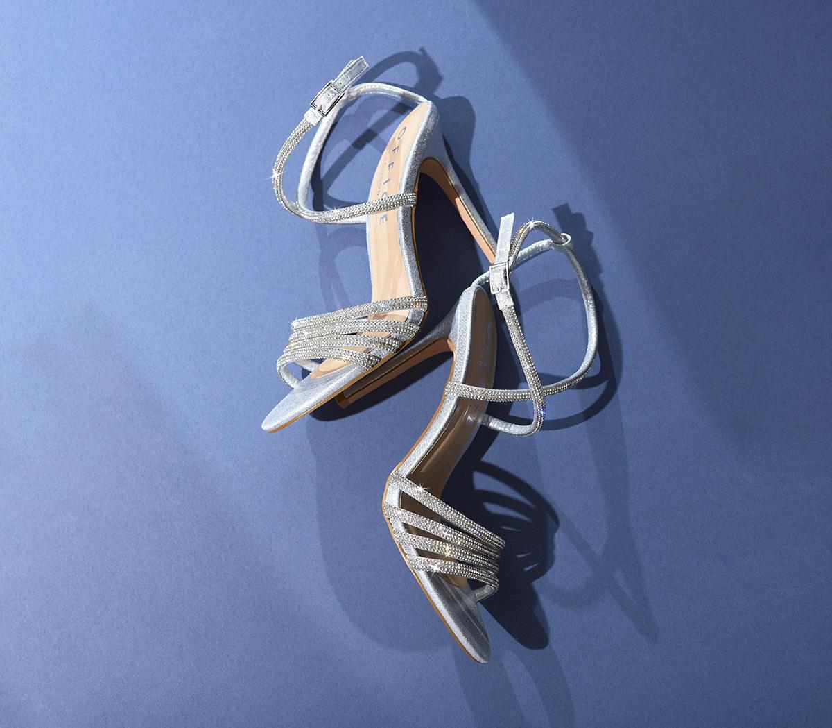 OFFICEHero Embellished Strappy Two Part SandalsSilver Embellished