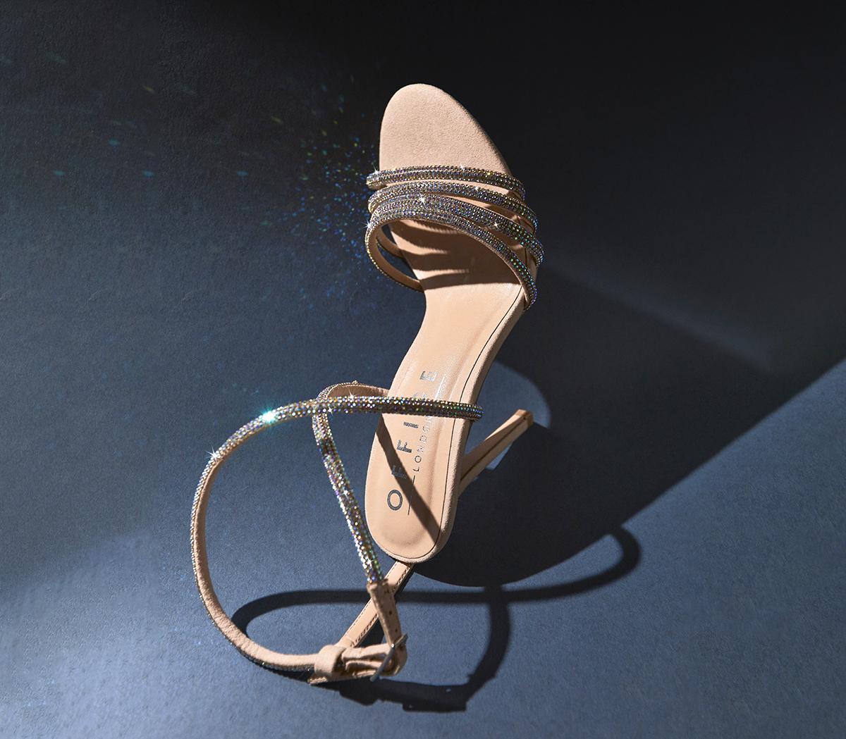OFFICEHero Embellished Strappy Two Part SandalsSilver Embellished