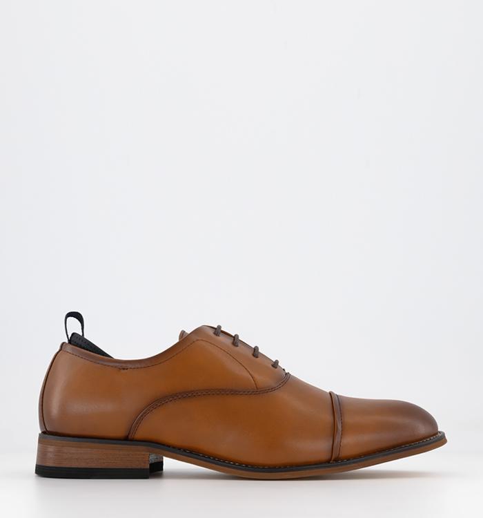 OFFICE Mckinney Oxford Toecap Neoprene Sock Shoes Tan