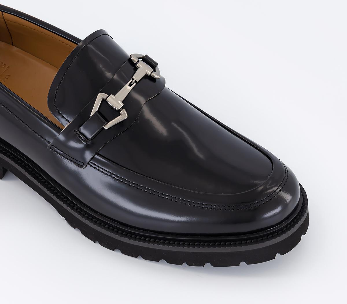 OFFICE Melrose Heavy Cleated Snaffle Loafers Black Leather - Men’s ...