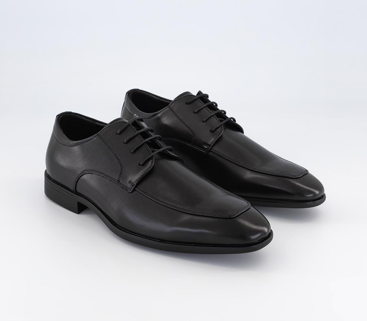 OFFICE Mens Mclean Stitched Apron Derby Shoes Black, 9