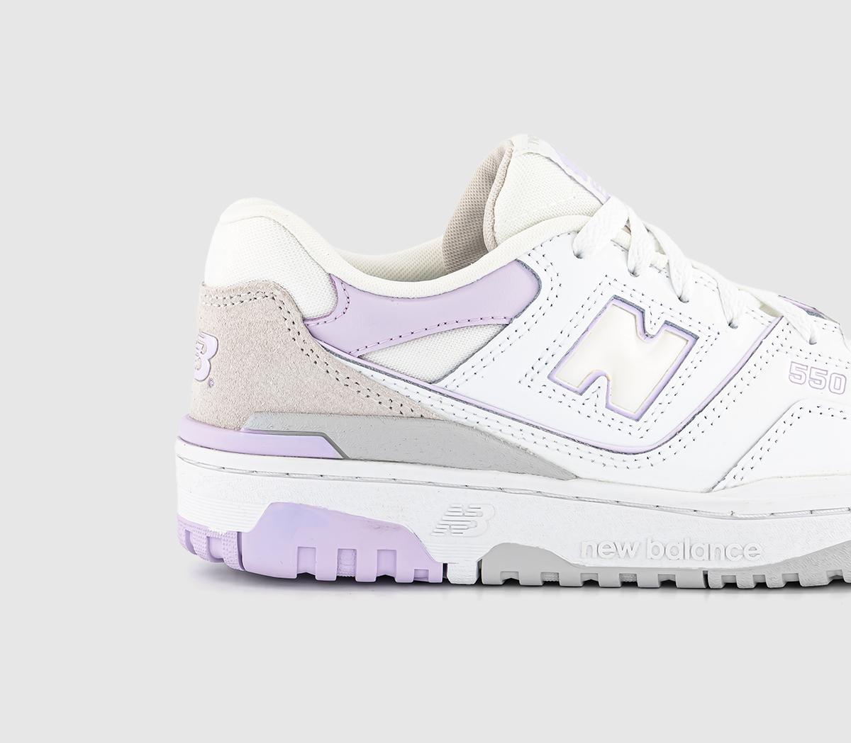 New BalanceBB550 Junior TrainersWhite Grey Purple