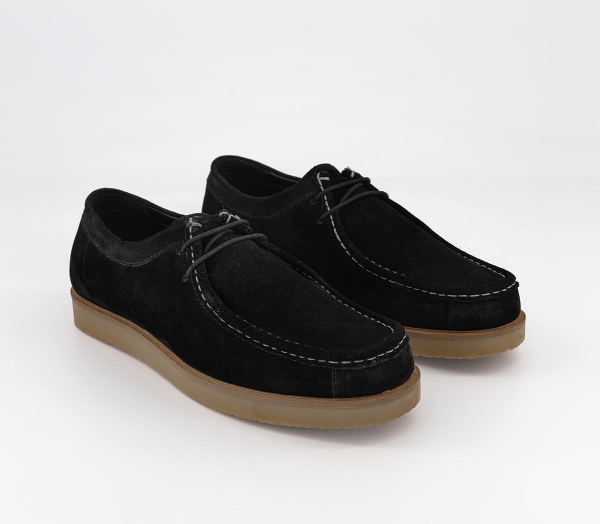 OFFICE Mens Carter Stitch Apron Desert Shoes Black Suede, 9