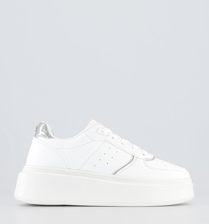 OFFICE Freelance Platform Lace Up Trainers White