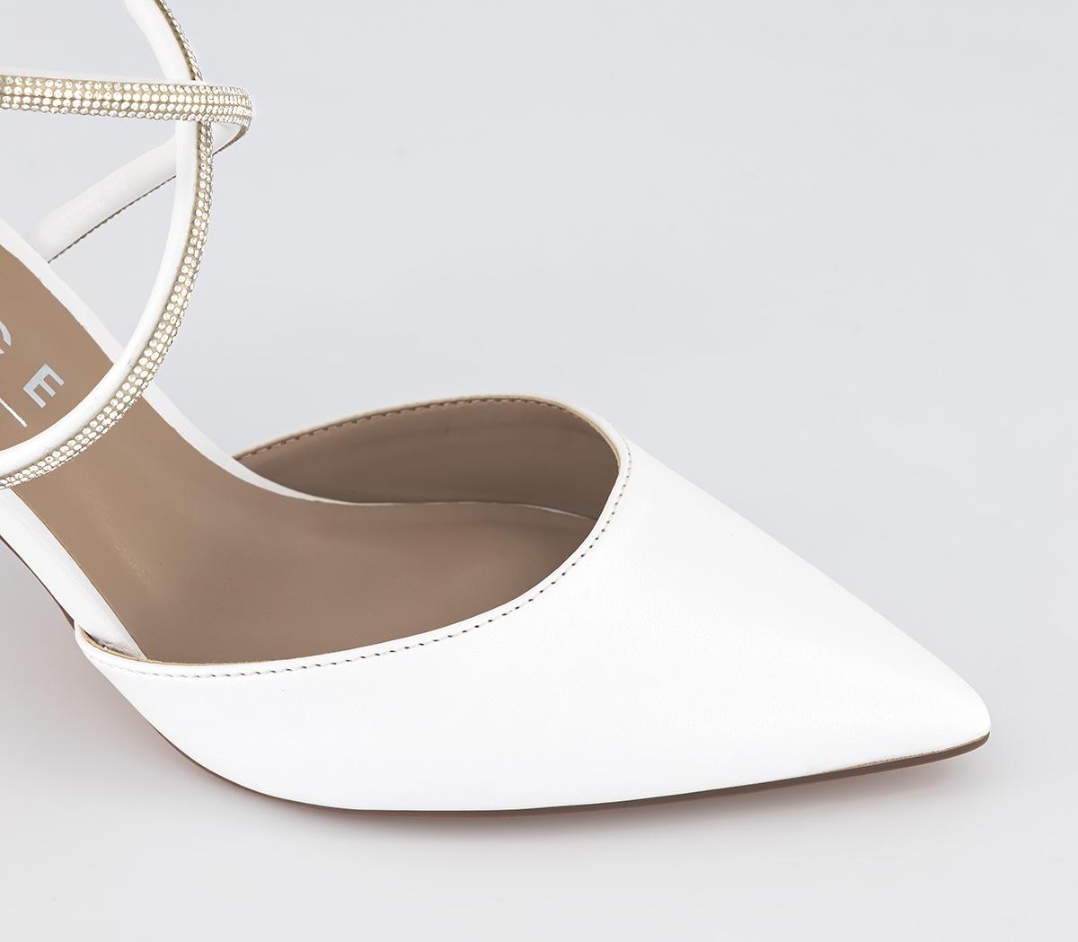 OFFICEMia Embellished Court HeelsWhite Embellished