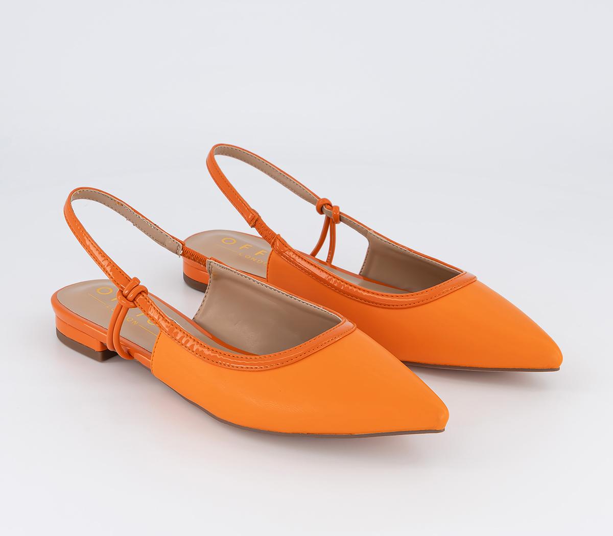 OFFICE Focussing Slingback Ballet Flats Orange Flat Shoes for Women