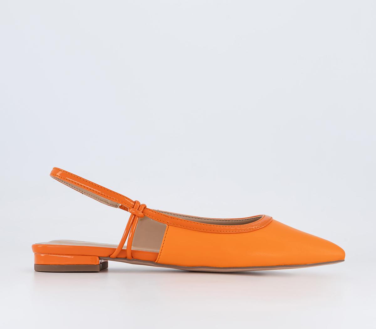 Orange hot sale leather flats