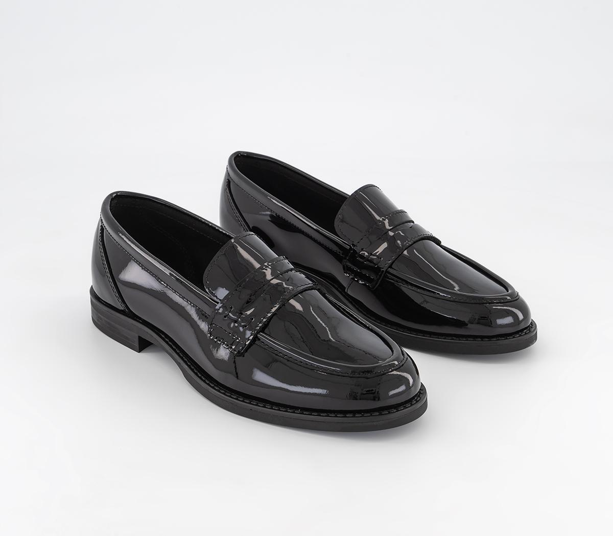OFFICE First Class - Classic Penny Loafers Black Patent Leather - Women ...